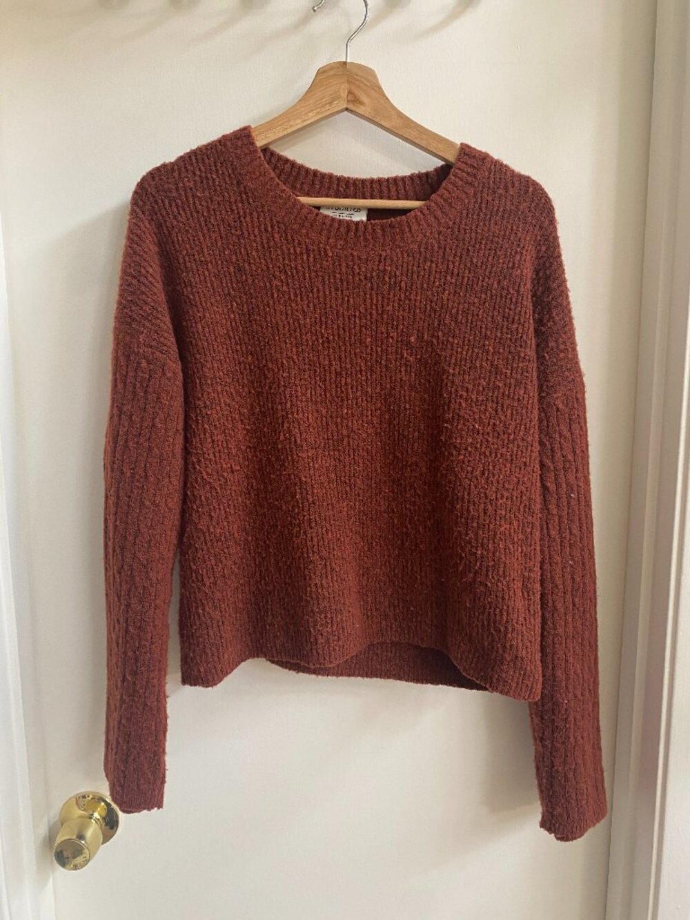 Cropped Burnt Orange Sweater
